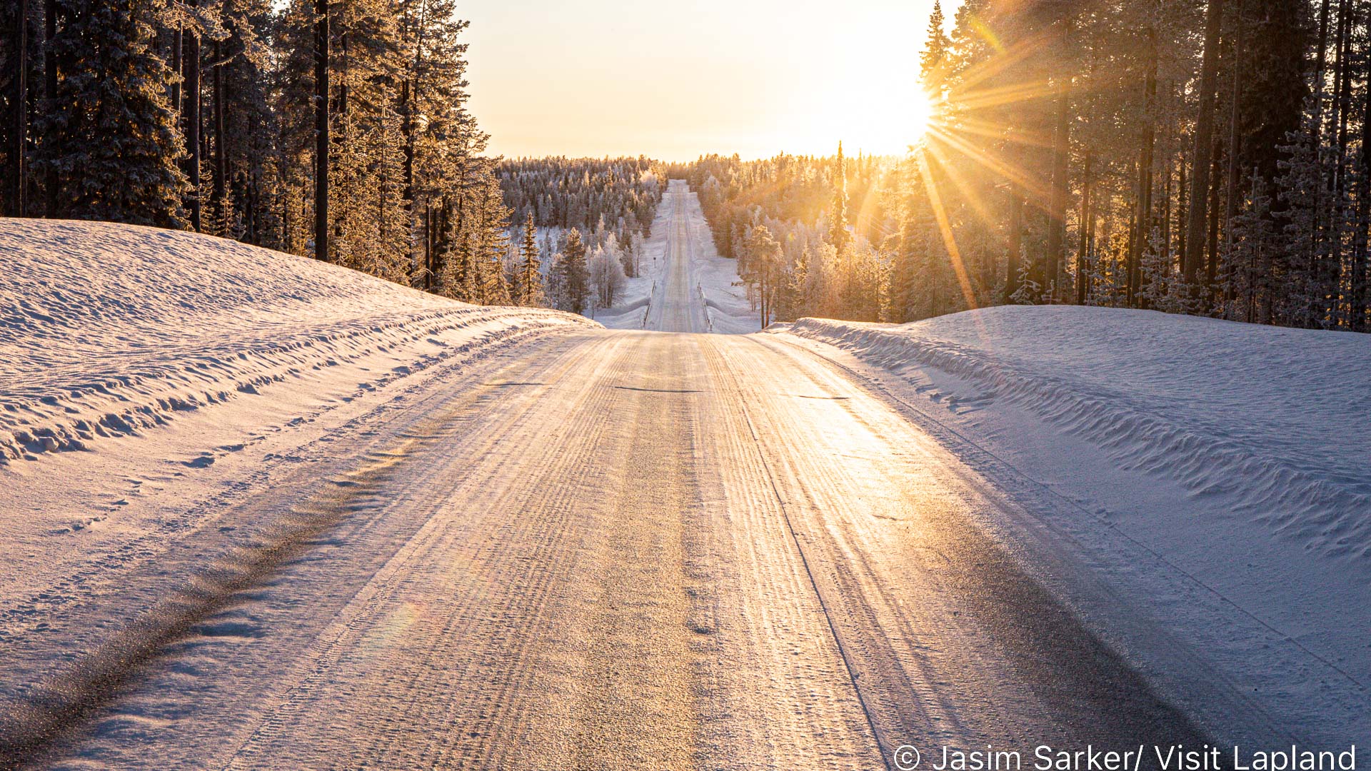 Lapland winter snow road conditions Finland By Jasim Sarker