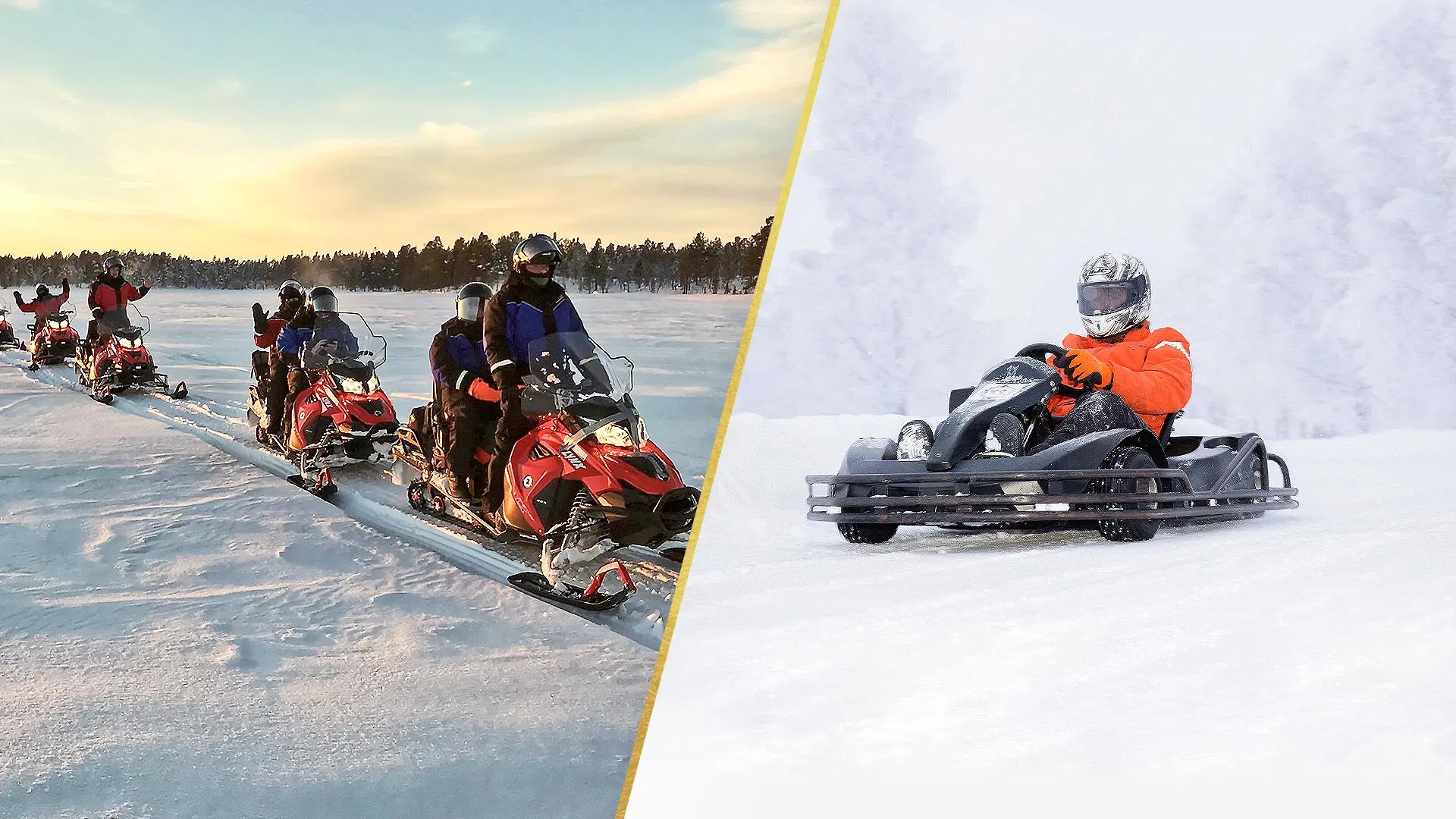 Arctic Ice Karting and Snowmobile Safari in Rovaniemi