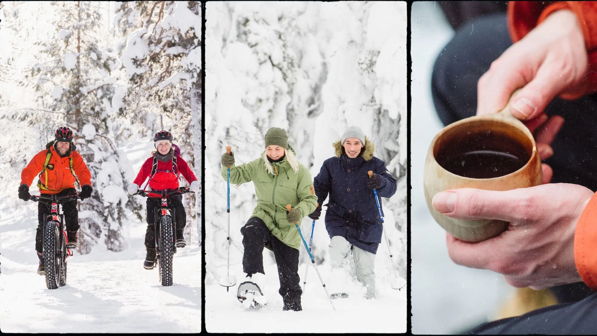 eBike to Snowshoeing in Pyhä Lapland