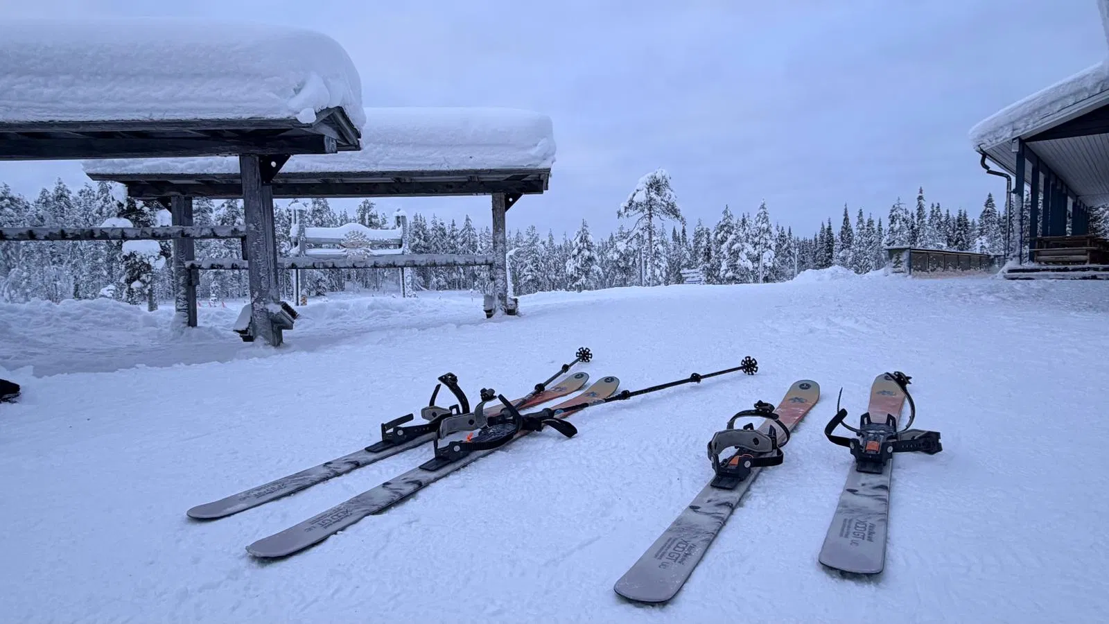 Family Adventure by Forest Skiing