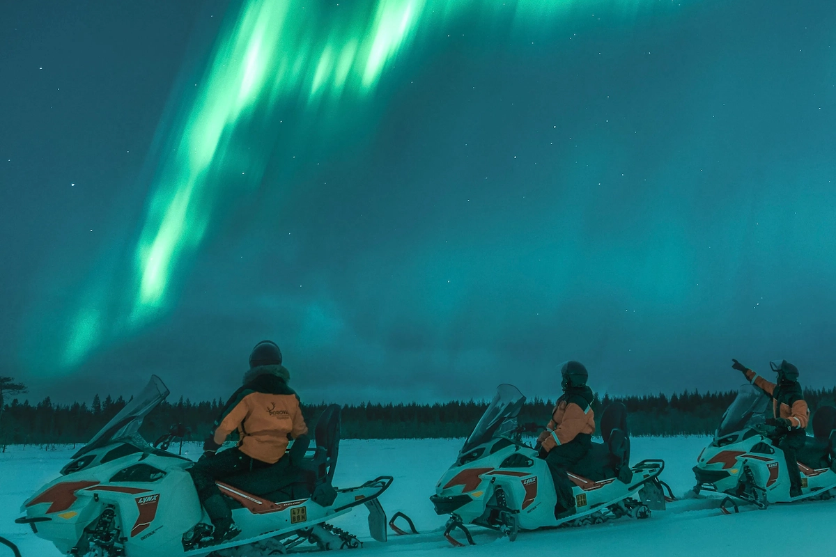 Northern Lights Electric Snowmobile Safari & Reindeer Experience in Rovaniemi