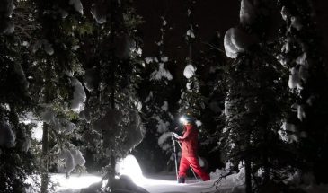 Winter Night adventure by skis