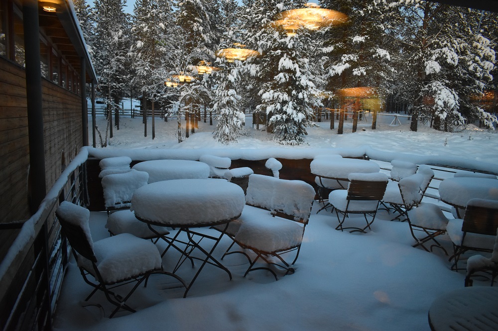 Snowy weather in Lapland during November by Simon
