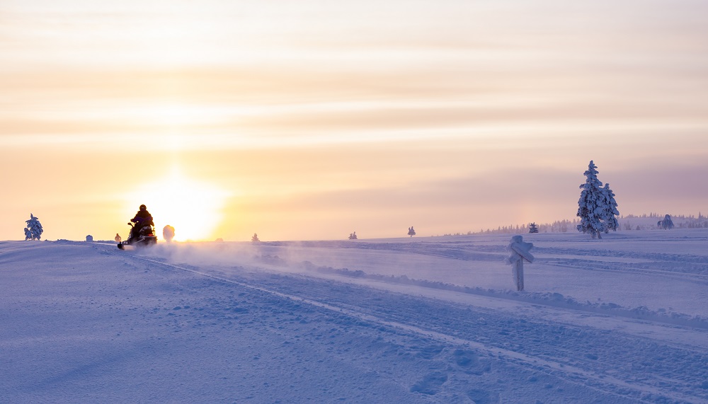 Snowmobile ride in winter - Saariselkä Finnish lapland Kaunispää- Photo by Jasim Sarker