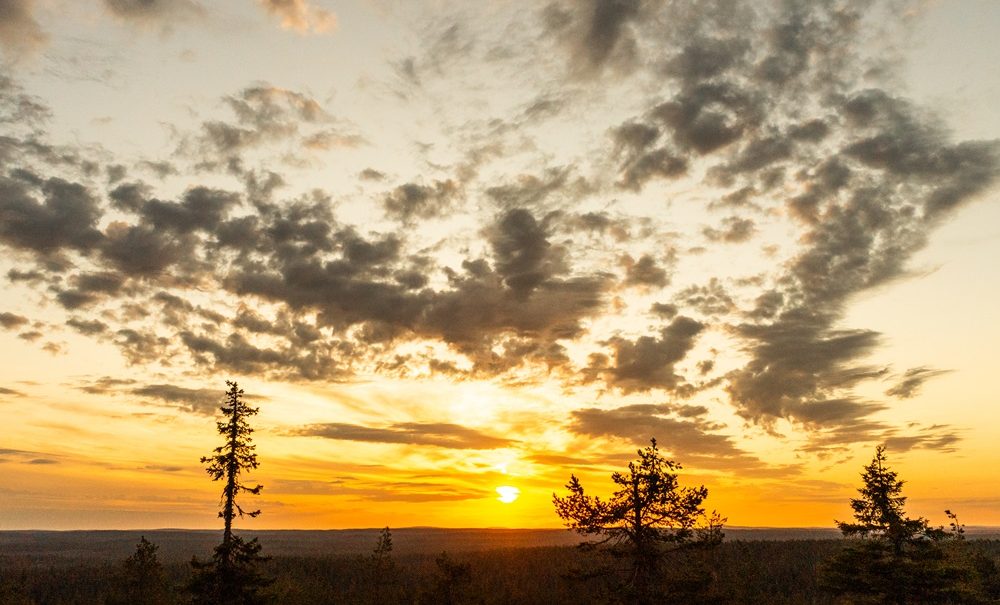 Midnight sun in Lapland
