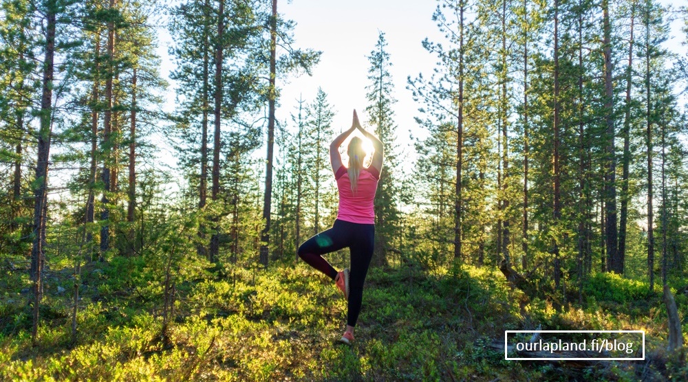 Yoga in the nature in Lapland