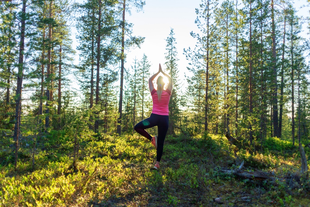 Yoga in the nature in Lapland