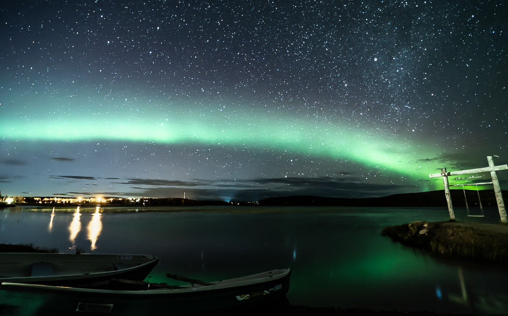 Aurora Ylläs Äkäslompolo Lapland night Norhtern lights