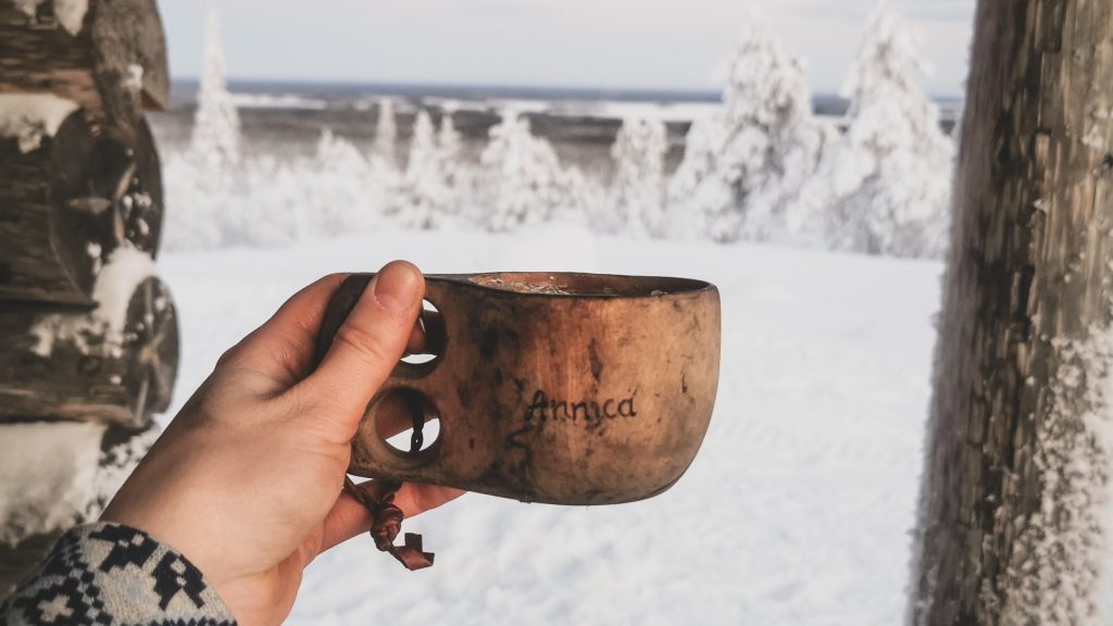 Hiking and outdoor coffee break Martimoaapa Simo Lapland By Annica Koivisto