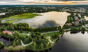 Summer in rovaniemi arctic circle Lapland Finland Kemijoki