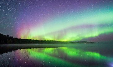 Northern lights in Autumn Lapland Finland