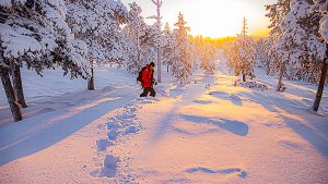 Sunrise sunset in kuninkaan laavu rovaniemi lapland Finland winter by Jasim Sarker